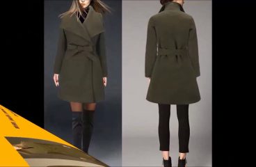 Winter Women Outwear- Warm wool lapel- Long Slim Trench Coat / Jacket / Overcoat